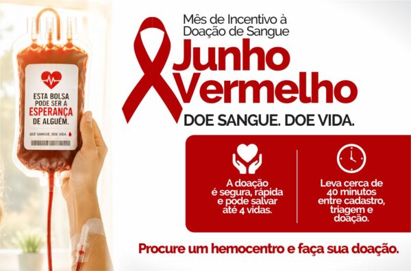 Junho Vermelho – Mês de Incentivo à  Doação de Sangue
